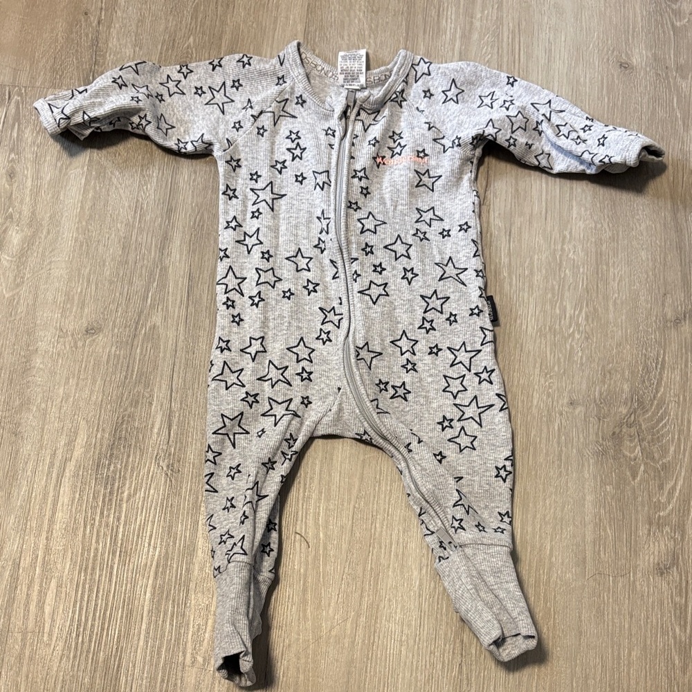 Bonds Gray Star Pattern Kids Footie